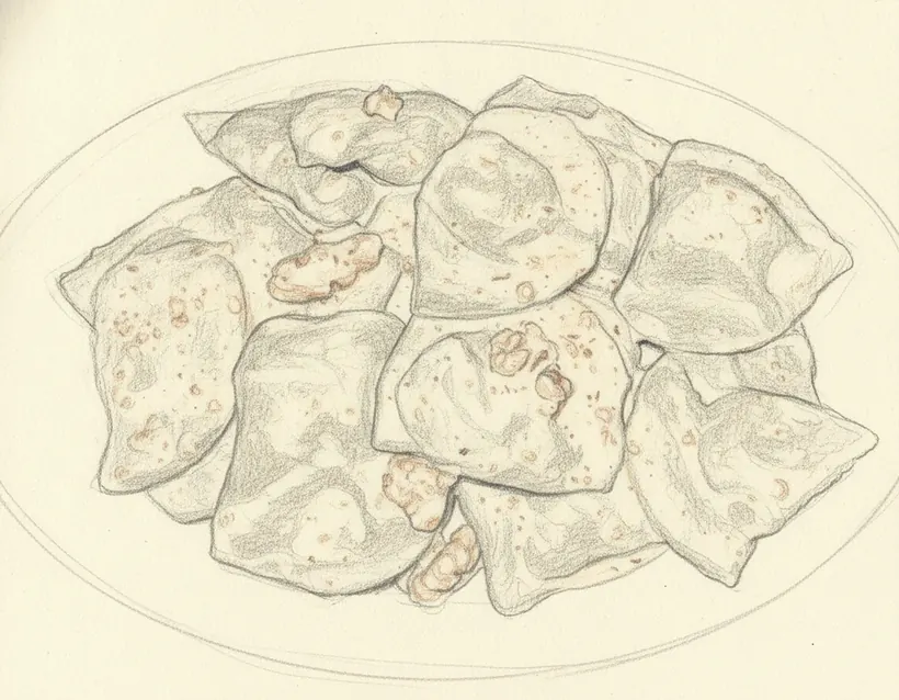 Pansoti con Salsa di Noci
