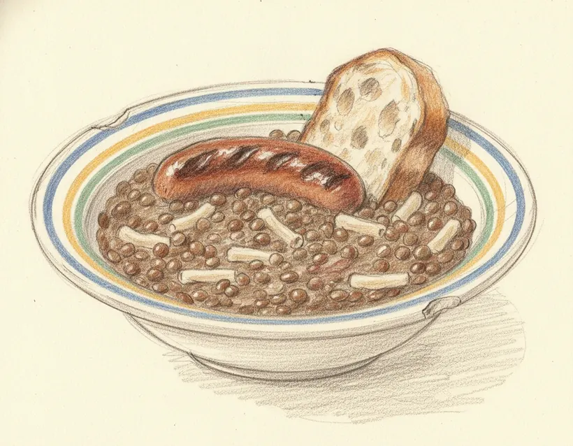 Lenticchie di Castelluccio con Salsiccia